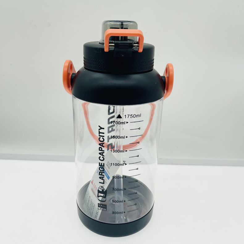 Zanuo espacio taza hervidor portátil 1700ml gran capacidad al aire libre simple contraste color portátil plástico deportes taza de agua