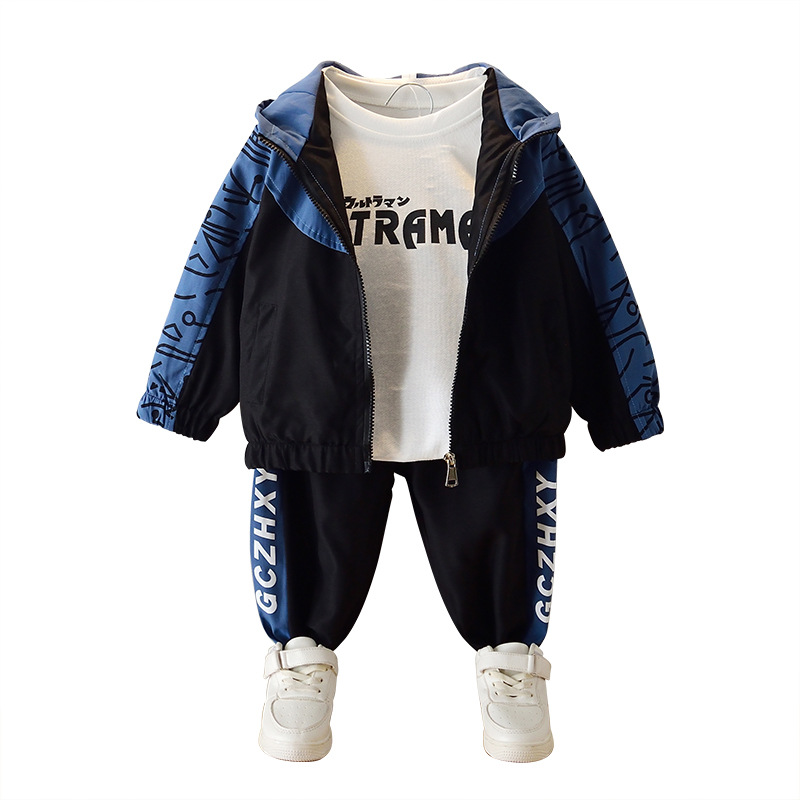 Børnesæt Forår 2023 Ny Mid Drenge Efterår Sportstøj Trendy og Flot_voghion.com
