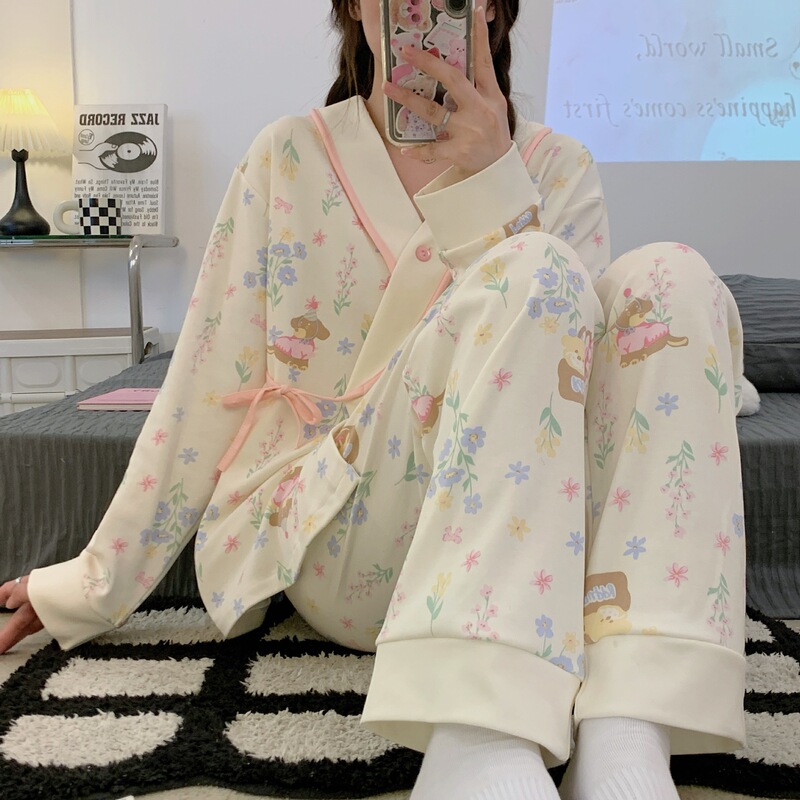 2025 Pure Cotton Postpartum Clothing Autum Japanese Style Kimono Postpartum Breastfeeding Maternity Pajamas Women's Maternity Home Clothes Spring 2025 Pure Cotton Postpartum Clothing Autum Japanese Style Kimono Postpartum Breastfeeding Maternity Pajamas Women's Maternity Home Clothes Spring