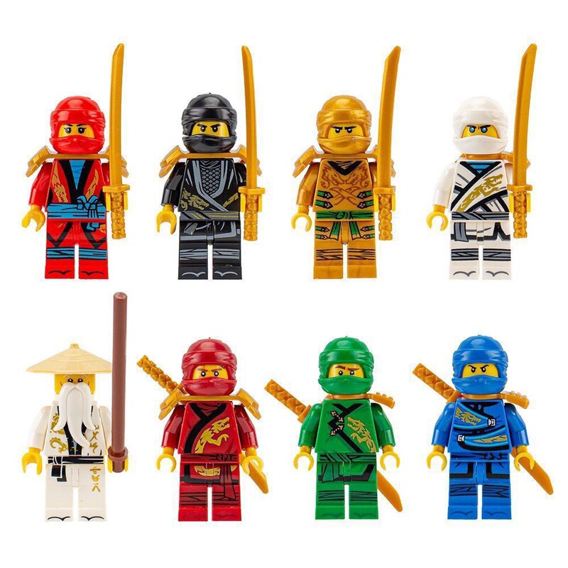 Factory Direct Sales Ninja Minifigure Motorcycle Ninja Doll Compatible with Lego Boy Assembly Toy Building Blocks Wholesale