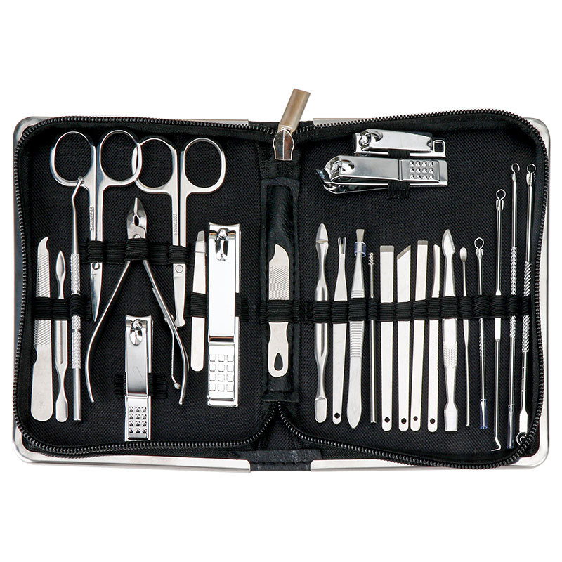 Nail Clippers traje 26 unidades cortaúñas conjunto completo herramientas de uñas pedicura cuchillo hogar damas cortaúñas traje al por mayor