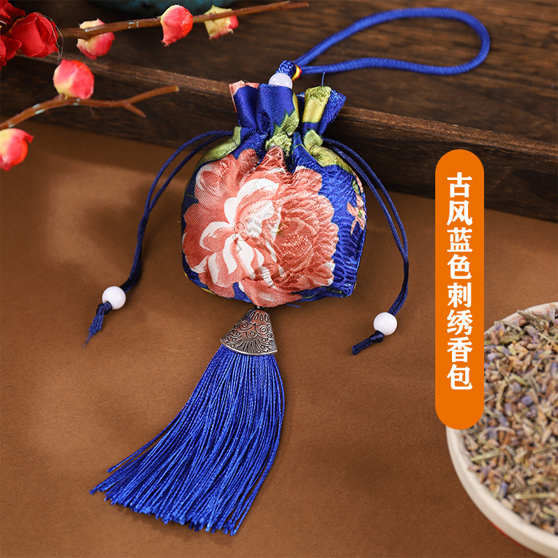 Dragon Boat Festival Bolsita Bolsita Estilo antiguo Bolsita repelente de mosquitos Bolso Bolsa vacía Bolsa de incienso Colgante de coche Colgante de coche