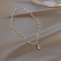 Сетка красная мода индивидуальность ключицы корейская версия ежедневная дикая холодная ветерка короткое ожерелье простой дизайн чувство украшения женский