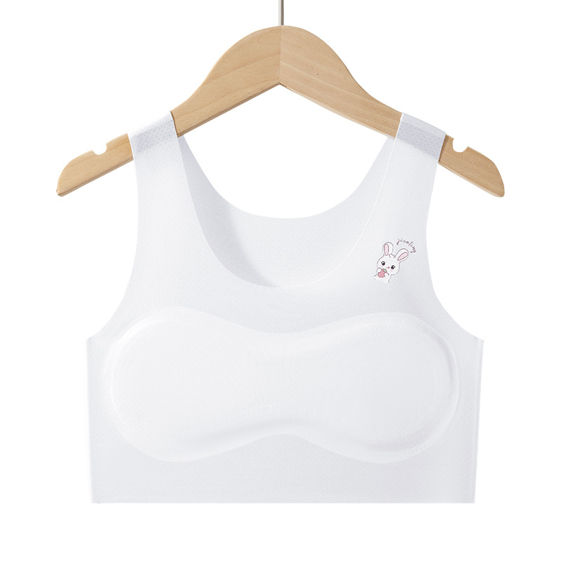 発育期の女の子の思春期下着子供用シームレスな抗膨らみベストスポーツ通気性ブラジャー女の子のブラジャー