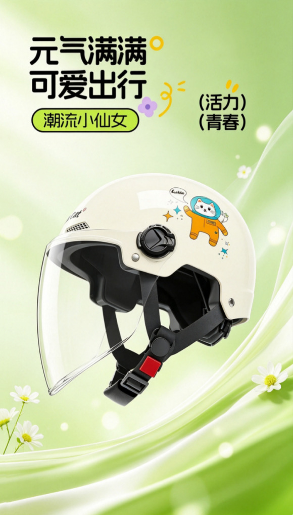 National Standard 3C Certified Electric Vehicle Helmet for Girls, Summer Sun Protection, All-Season Universal Electric Motorcycle Safety Helmet