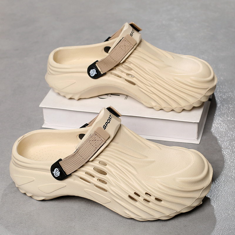 Zapatos de agujero de mierda de verano para hombres, zapatillas deportivas antideslizantes impermeables, zapatillas de cabeza suave para hombres y mujeres.
