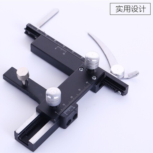 Bio-optical microscope movement caliper vernier caliper metal tape scale up and down left and right adjustment ruler