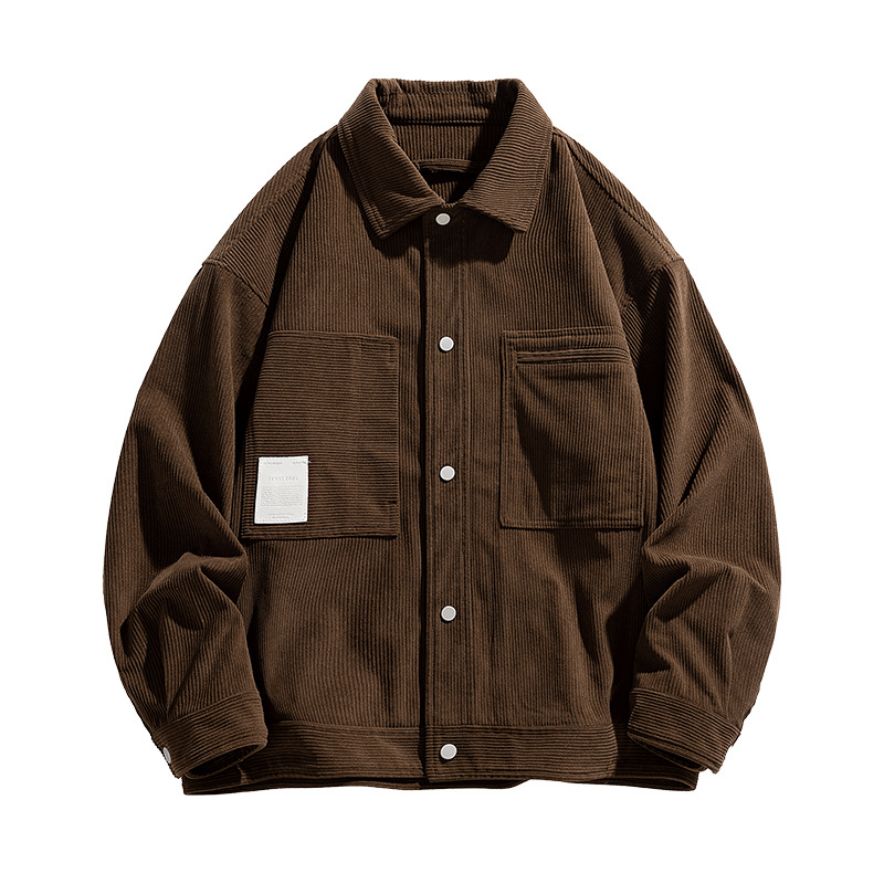 Men's Clothing corduroy jackets retro fashion brand workwear jackets for spring and autumn_voghion.com
