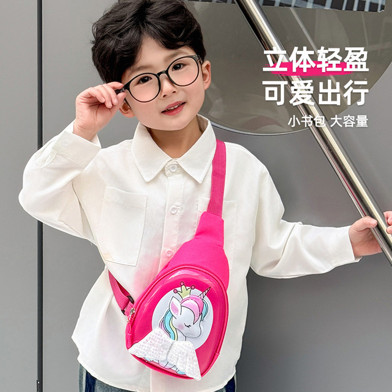 2025 nueva mochila de hombro infantil unicornio de dibujos animados bolsos de cáscara dura lindos niños niñas bolsos de pecho