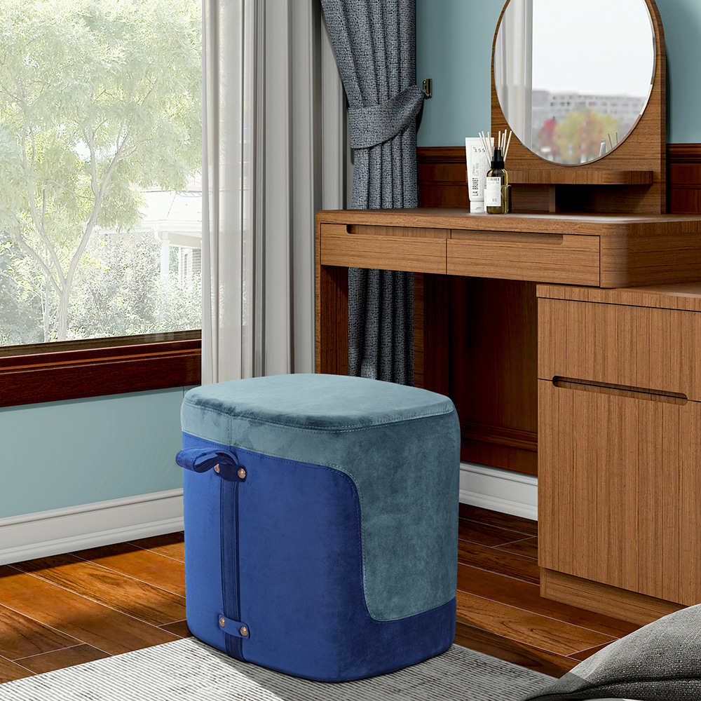 JD101C 新品梳妆台凳子 布艺客厅凳子 穿鞋凳子 海外仓一件代发