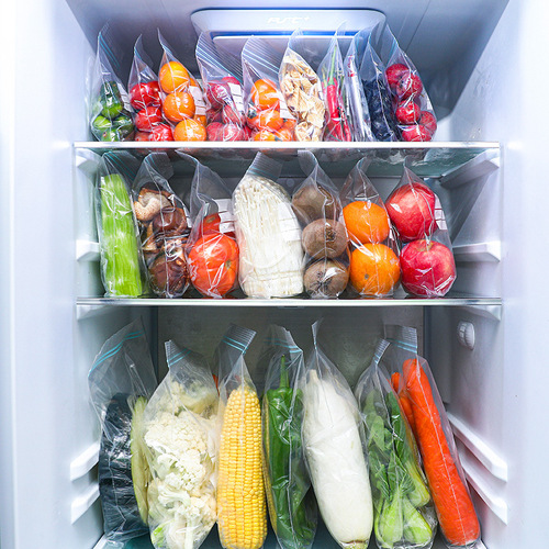 Household Refrigerator Packing Sealed Bags, Dual-rib Food Preservation Bags, Thick Food Grade Dense Bags, Transparent Self-sealing Bags