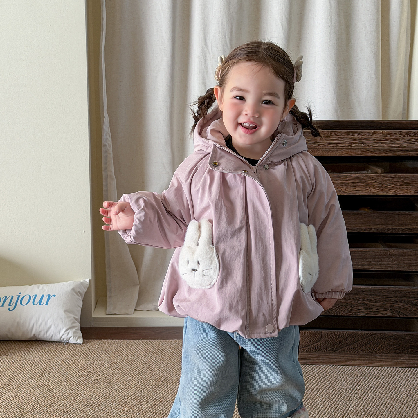 Ropa de algodón de niñas ropa de invierno 2025 nuevo abrigo de calentamiento grueso chaqueta de algodón de niños ropa de bebé