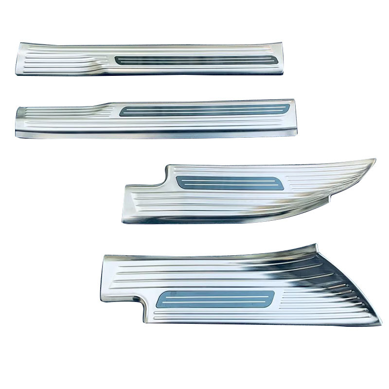 Adecuado para Mitsubishi 22 outlander puerta tira bienvenida pedal de acero inoxidable dentro y fuera de la puerta tira decorativa tira brillante