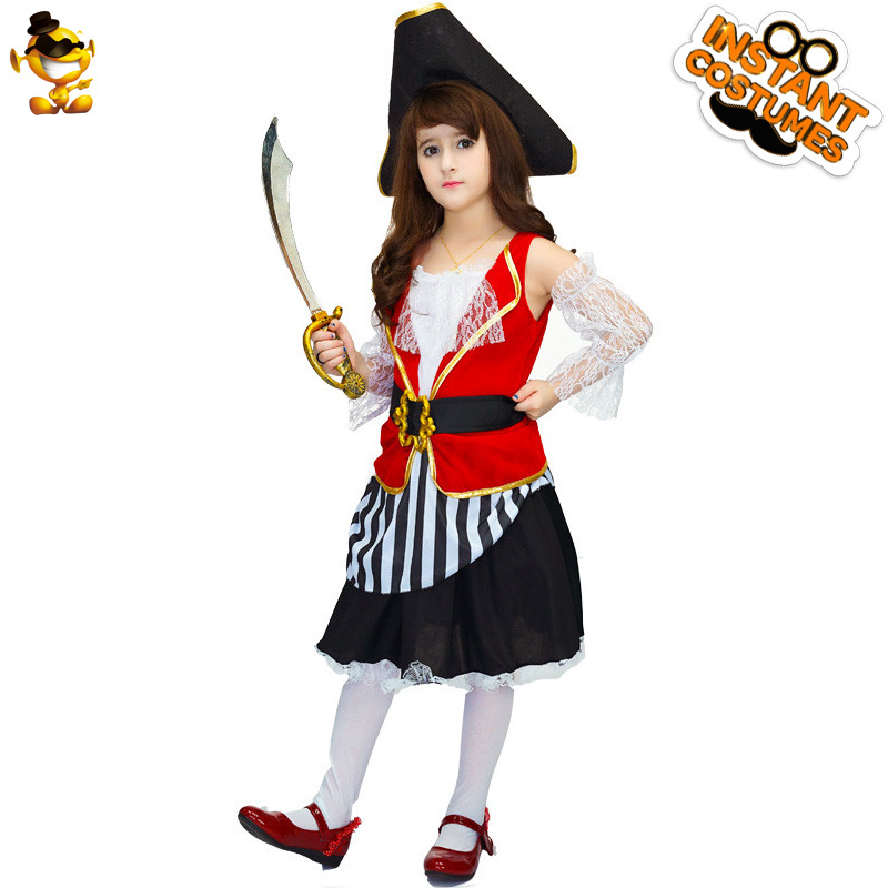Niña traje pirata traje disfraz mascarada fiesta ropa Halloween Cosplay traje