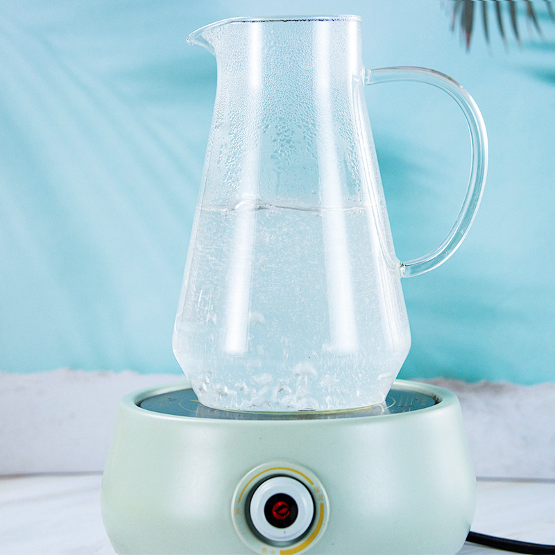 Glass capacious teapot for home use, flavored tea