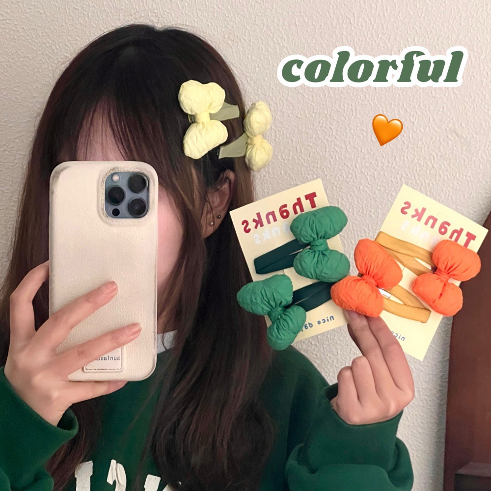 Nuevo macaron arco gordo dulce lindo BB clip para el cabello para las niñas clip de borde de frangeo universal clip