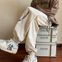 春季休闲裤男宽松直筒休闲裤2026潮男束脚裤子百搭ins港风潮男裤