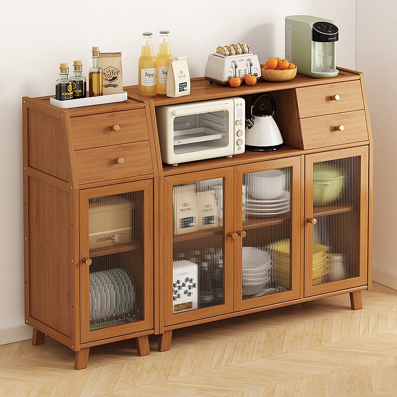 New Chinese-style Sideboard Cabinet Wine Cabinet Large Capacity Kitchen Cupboard Multi-functional Tea Cabinet Household Living Room Dining Cabinet