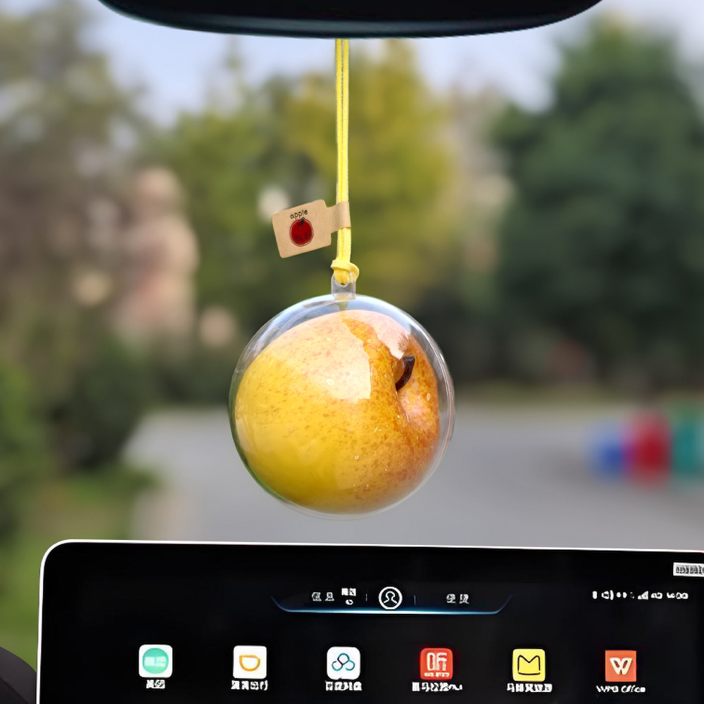 Apple automóvil colgante de viaje seguro llavero de automóvil atmósfera creativa colgante de espejo retrovisor colgante adornamiento en línea