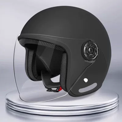 Trade Electric Vehicle Motorcycle: Motosiklet kaskı (dəbilqə) - a01-matte-black-high-definition-long-mirror