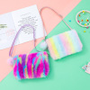 Rainbow shoulder bag, cute one-shoulder bag for early age, hand loop bag