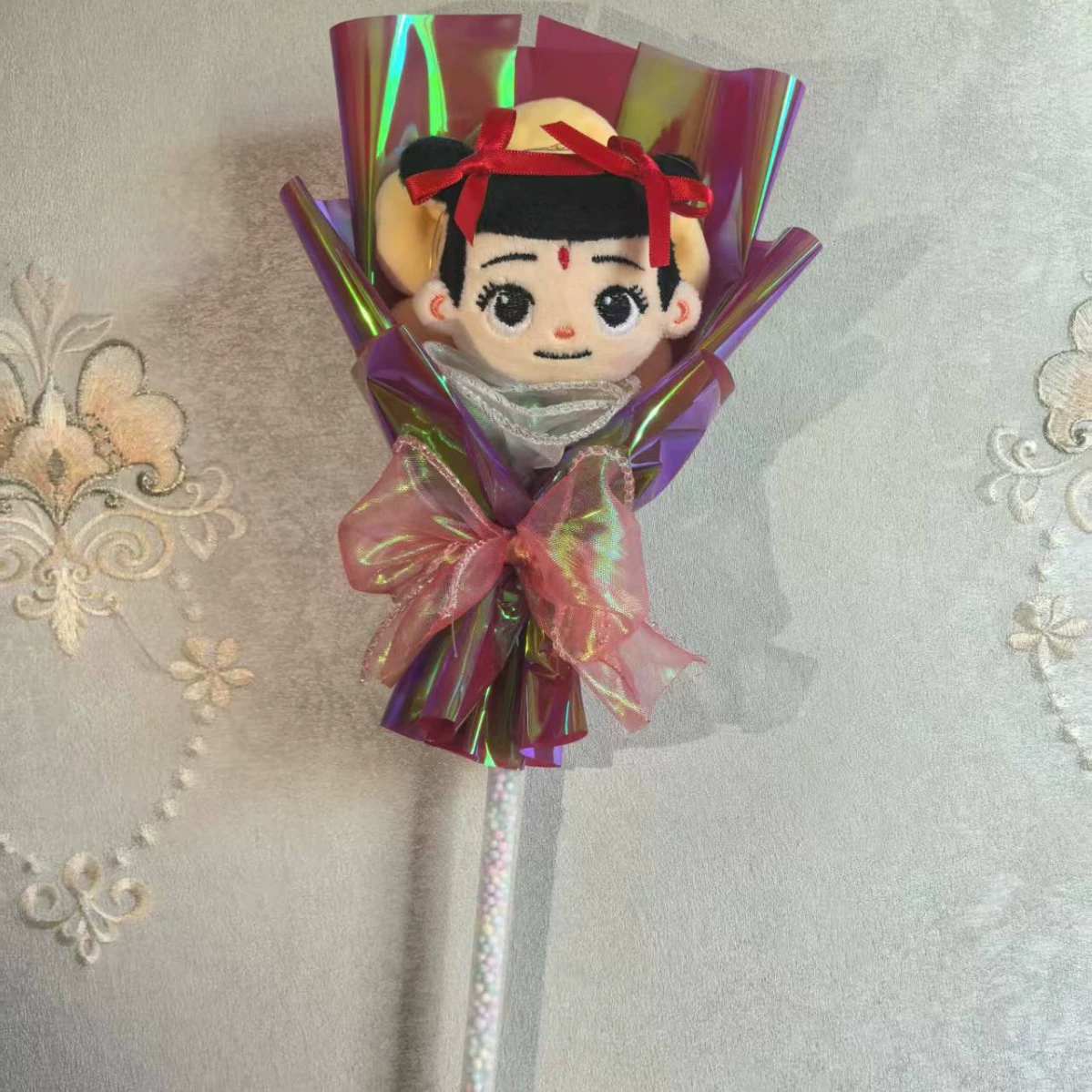 Plush Doll Bouquet for Valentine's Day, Cartoon Character Gift Plushies, 20×5×30 cm