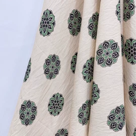 棉麻混纺;交织类;绣花布