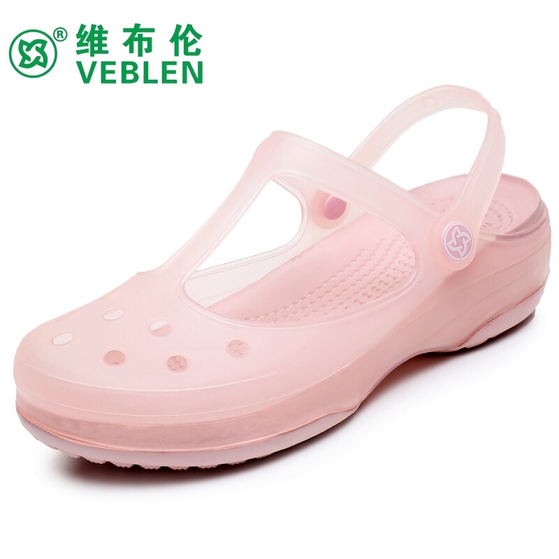 VEBLEN Hole Shoes Women's Sandals Summer New Style Outwear Slippers Thick Sole Non-slip Seaside Beach Shoes 6601 VEBLEN Hole Shoes Women's Sandals Summer New Style Outwear Slippers Thick Sole Non-slip Seaside Beach Shoes 6601