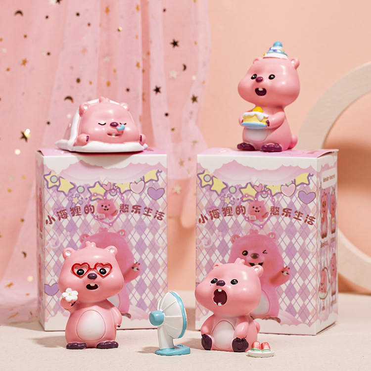 Caja ciega hecha a mano Ruby loopy Hanle vida de dibujos animados adornos perimetrales caja ciega muñeca adornos regalo de cumpleaños