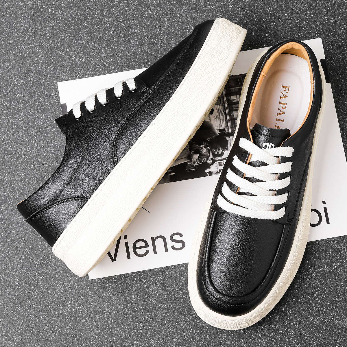 Neue bequeme Jungenschuhe Straßentrend Casual Style Herren Sneakers Sport weiße Schuhe modische All-Match-Low-Top-Schuhe_voghion.com