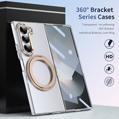 Samsung Zfold7/6 携帯電話ケース 360 スタンド磁気ワイヤレス充電シェルフィルム統合fold5 保護カバーに適しています