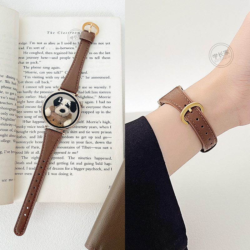 Suitable for Huawei Watch Series Watchgt5/6Pro Strap Gt4/3/21 Leather Women's Watch Strap Chain Autumn and Winter