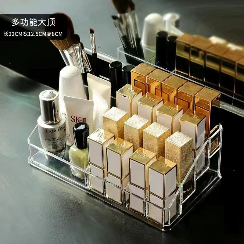 Jewelry Storage Box — Multi-layer 72-Compartment Organizer with Lipstick Top, 3-Drawer