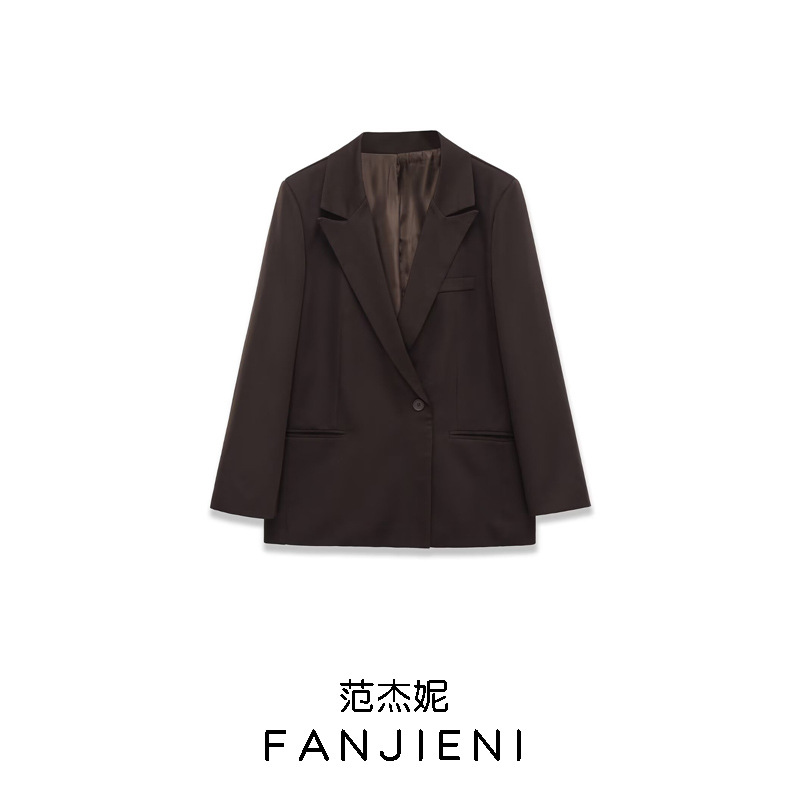 Zr Export Wholesale European and American Style Women's Fashion Daily Versatile Loose Double-Breasted Suit Jacket 8338789