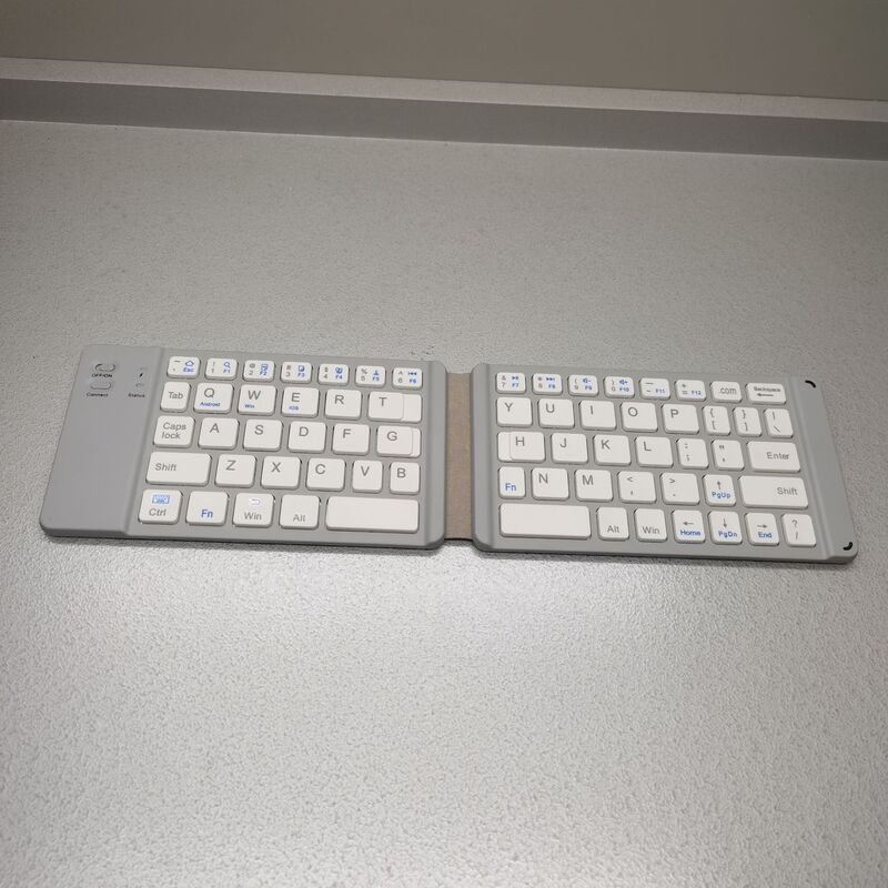 携帯電話、タブレット、iPad、ポータブルビジネスオフィス、ミニBluetoothキーボードに適した二重折りたたみワイヤレスBluetoothキーボード|undefined