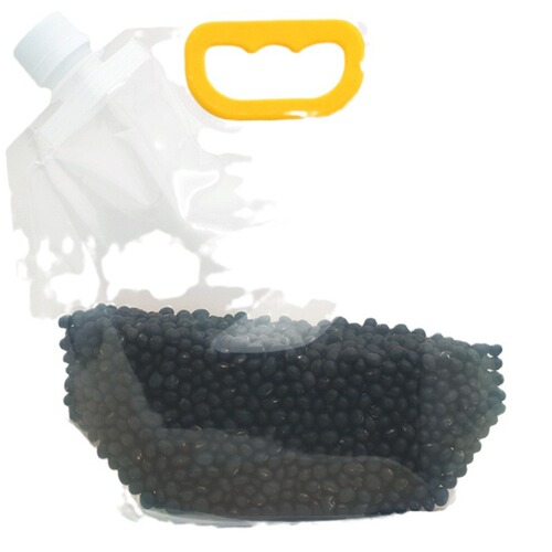 Transparent grain sealed bag packaging bag rice moisture-proof storage bag thickened portable nozzle stand-up bag wholesale