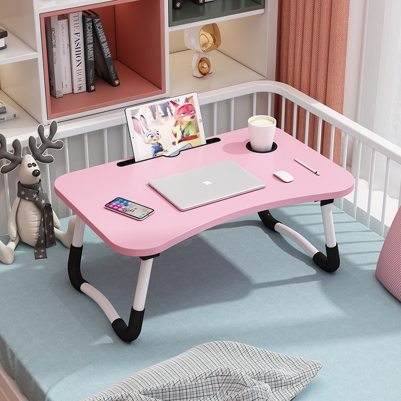 Escritorio de cama plegable mesa de computadora dormitorio dormitorio dormitorio estudio casero pequeña mesa de madera sólida