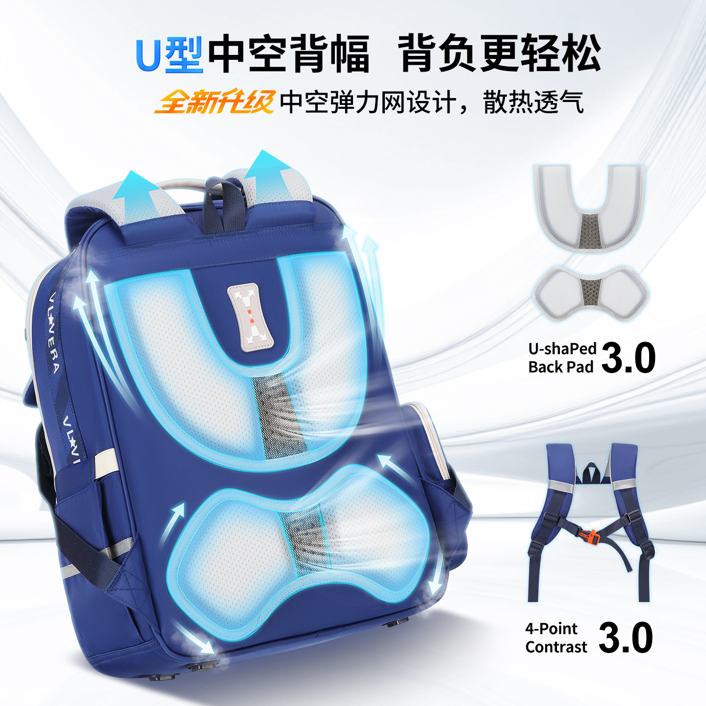 Mochila escolar infantil para niños estudiantes de primaria de grado uno, dos, tres a sexto, mochila ligera de gran capacidad para niñas nueva