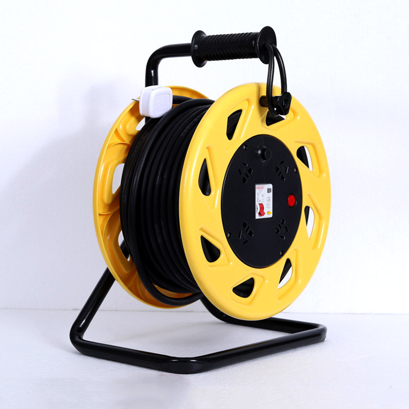 Wheel type towing reel with leakage protection, 220V multi-purpose socket, power supply reel, portab