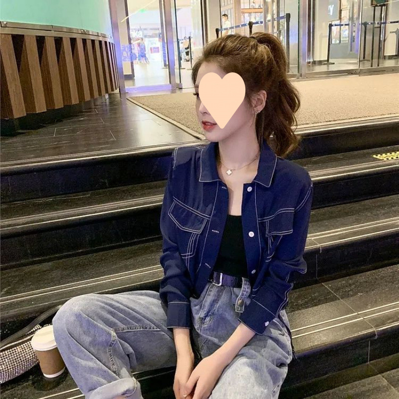 曬衣女新款夏季2025長袖薄款設計感小眾款襯衫百搭衣服女潮