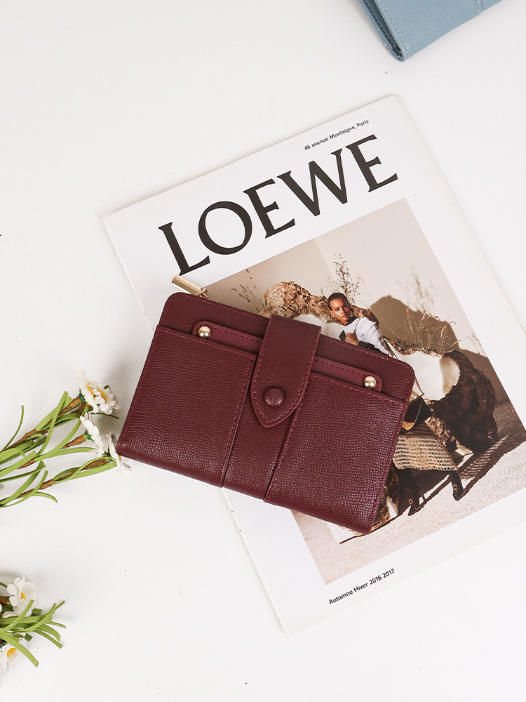 Comercio exterior bolso de damas largo nuevo bolso de tarjetas de color sólido de alta calidad multifunción gran capacidad bolso de tarjetas de cambio plegable