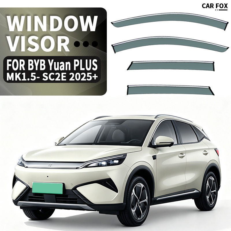 Suitable for Byd Yuan Plus Car Window Rain Shield and Rain Visor Yuan up Ev Window Visor