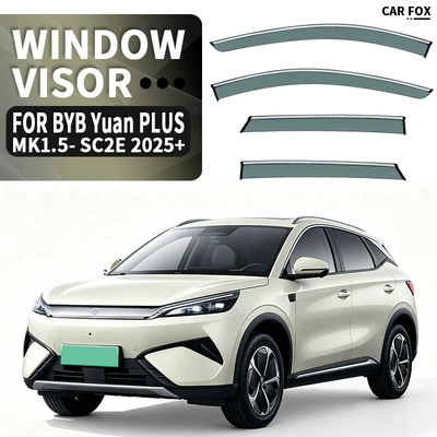Rain shield – for Byd Yuan Plus Car - standard-packing-without-logo-4pcsbyd-yuan-plusmk15-sc2e-2025pcwith-bright-strip-rain-shield