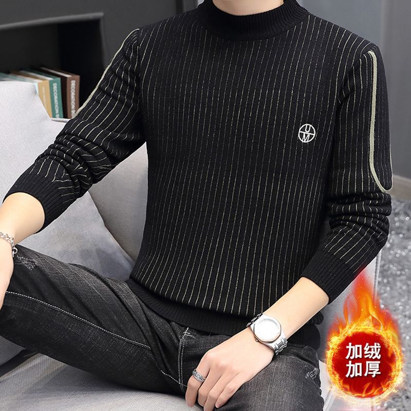 Winter fashionable casual velvet keep warm knitted sweater