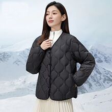短款羽绒棉服女冬季新款韩版修身轻薄立领黑色小棉袄大码棉衣外套