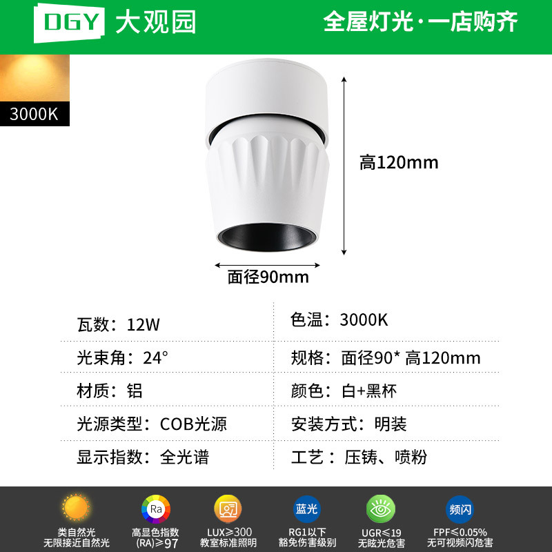 Gran vista jardín luz de techo luminaria luminaria luminaria luminaria LED antirresplandeciente 495L