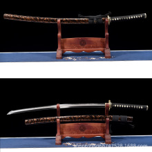 龙泉禾久T10烧刃超镜面刀龙神传说龙泉宝剑工艺品未开刃