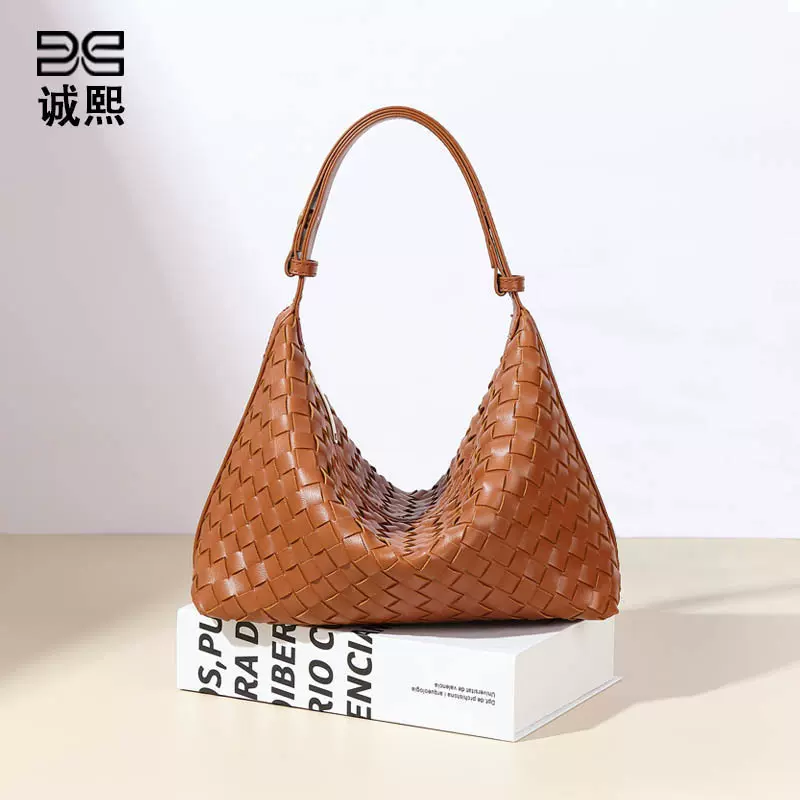 跨境潮流百搭手工编织包时尚简约饭盒手提包高级感小众单肩腋下包