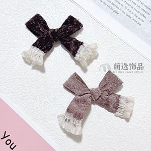 秋冬手打纱奶咖蝴蝶结布艺半成品DIY配件服饰服装鞋袜打底裤配饰