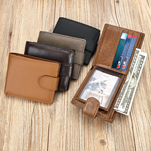 厂家热销头层牛皮男士钱包二折时尚百搭真皮钱夹手工牛皮皮夹批发